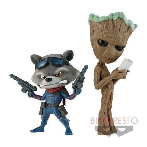 FLUFFY PUFFY GROOT ROCKET MARVEL BANPRESTO (2 FIGURINES) BANDAI